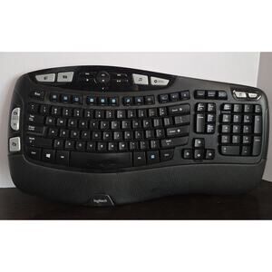 Logitech K350 Y-RBN90 Wireless Wave Ergonomic Keyboard - US - Black (920-001996)
